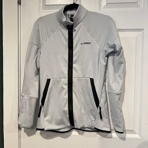 Adidas Terrex Light Gray Climawarm Zip Up Track Jacket size Medium